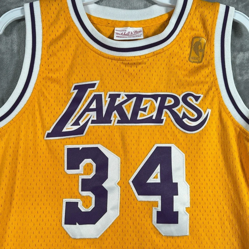 Mitchell & Ness Shaquille O'Neal 34 Los Angeles Lakers Jersey Boys Youth Large